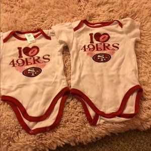 49ers short sleeve onesies